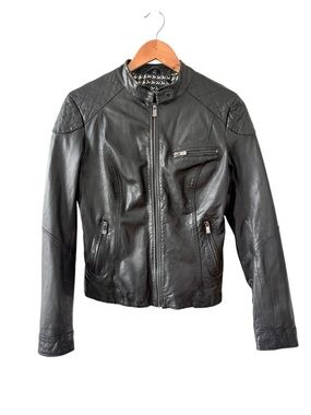 Bod & Christensen Black Leather Jacket